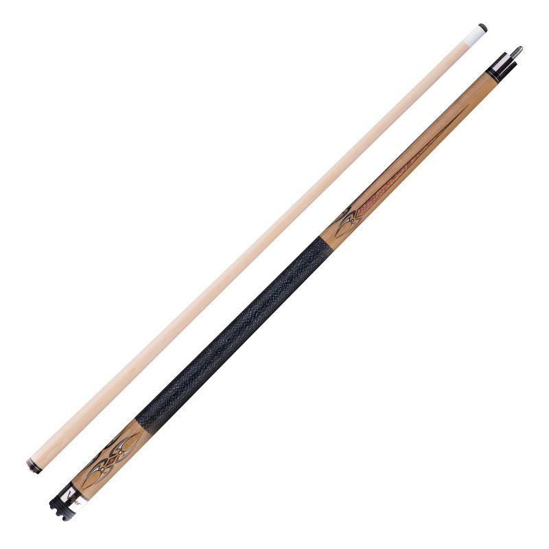 Viper Sinister Black and White Wrap with Brown Stain Billiard/Pool Cue Stick, 2 of 9