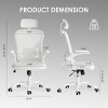 NicBex Ergonomic Office Chair,Swivel Computer Desk Chairs with Adjustable Lumbar Support,Flip-Up Arms,Headrest & Mesh Back for Home,Bedroom - 2 of 4