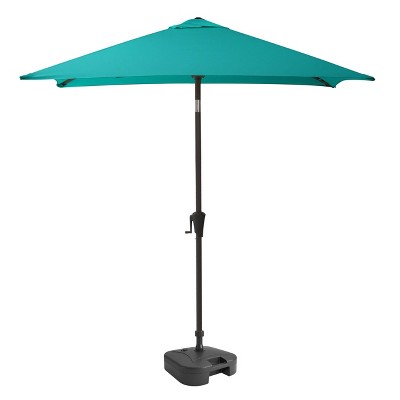 9' Square Titling Market Patio Umbrella with Base - CorLiving