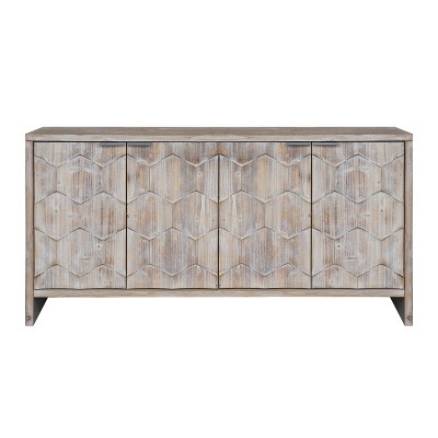 NicBex 4 Door Sideboard Buffet Cabinet Farmhouse Wooden Storage Cabinet for Kitchen