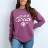 Simply Sage Market Women's Let It Snow Snowflake Long Sleeve Garment Dyed Tee - 2 of 4