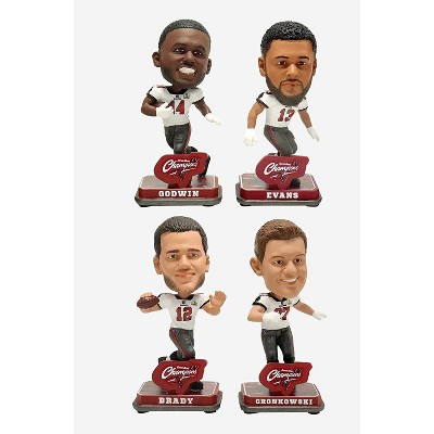 Forever Collectibles Tampa Bay Buccaneers Superbowl LV NFL Mini Bobble Head 4-Pack