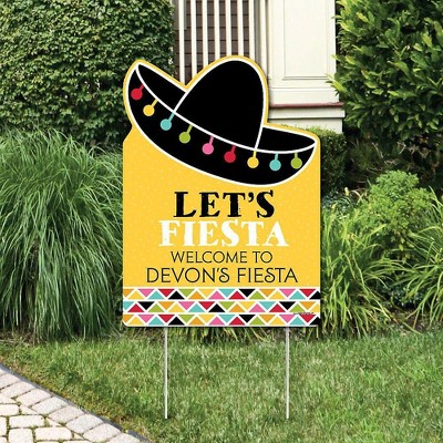 Big Dot of Happiness Let's Fiesta - Party Decorations - Mexican Fiesta Welcome Yard Sign