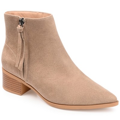 Journee Collection Women's Sadiya Inside Zip Stacked Heel Booties