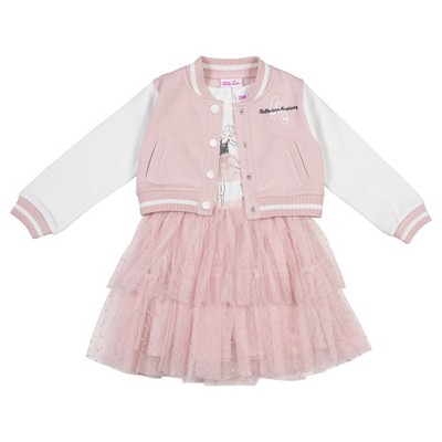 Little Lass Girls 2 Piece Dress & Jacket Set