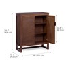 Hatteras Modern Boho Accent Cabinet with Solid Wood & Natural Rattan Accents-Teamson Home - 3 of 4