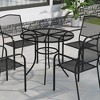 Mondawe Patio Steel Mesh Circle Dining Tables With Umbrella Hole - 2 of 4