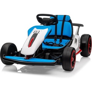 coucheta  Go Kart, Electric Drift Kart Car with Adjustable Seat, 24V 7Ah Outdoor Ride On Toy, 2 * 200W Motor, 8.1 MPH, LED Lights - 1 of 4