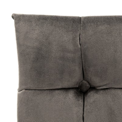 Shale Velvet Lawson Accent Chair with Black Wood Legs