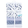 Hudson Baby Baby Girls Cotton Flannel Receiving Blankets 4pk, Blue Cosmos, One Size - 2 of 4