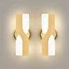 Claxy Led Wall Sconces Set of Two Gold Wall Light Modern Bathroom Vanity Light 4000k - 4 of 4