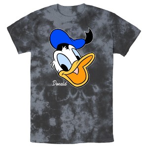 Men's Mickey & Friends Donald Duck Big Face Acid Wash T-Shirt - 1 of 4