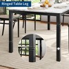 78.7" Farmhouse Dining Table for 6-8, Rustic Kitchen Table with Metal Frame & Chamfered Corners, Ideal for Dining Room or Small Space(Table only) - 4 of 4