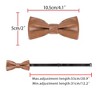 INSPIRE CHIC Men's PU leather Pre-tied Adjustable Bow Tie - 3 of 4