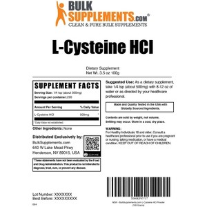BulkSupplements L-Cysteine HCl Powder - 1 of 4