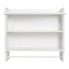 Redmon Contemporary Country Wall and Ceiling Mounted Floating Painted Wood Wall Shelf with Towel Bar, Easy Assembly, & Adjustable Middle Shelf, White - 2 of 4