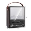 Costway 1500W Electric Fireplace Tabletop Portable Space Heater w/ 3D Flame Effect Maple\ Walnut - 2 of 4