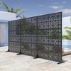 Dovelina Metal Outdoor Privacy Screen Freestanding Garden Privacy Screen - 2 of 4