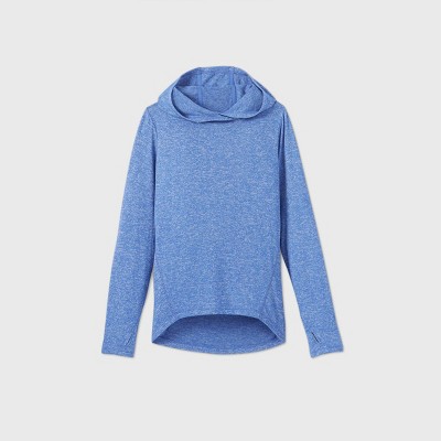 long blue hoodie