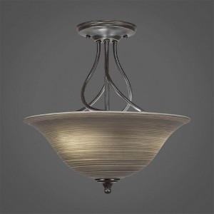 Toltec Lighting Capri 3 - Light Flush Mount in  Dark Granite - 1 of 1