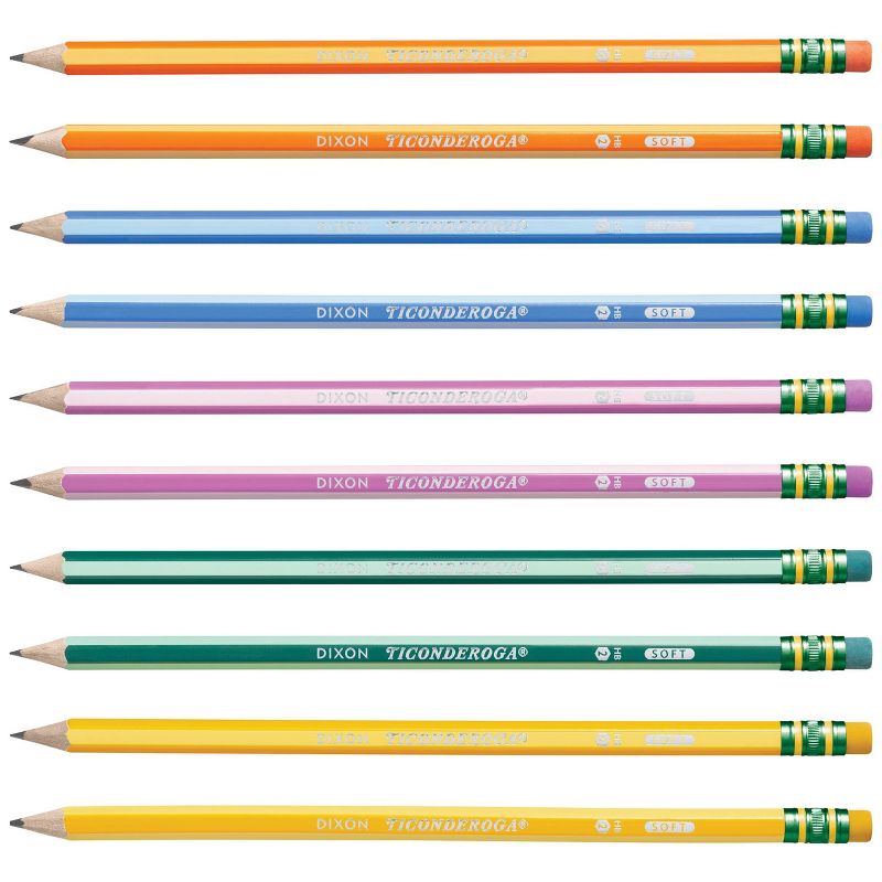 Ticonderoga #2 Pencils, 0.7mm, 10ct - Assorted Colors, 3 of 8