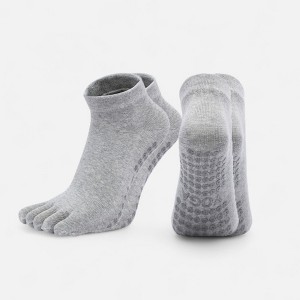 Anna-Kaci Women's 2-Pack Five-Toe Non-Slip Ankle Socks with Grip Soles for Yoga Pilates and Barefoot Stability - 1 of 2