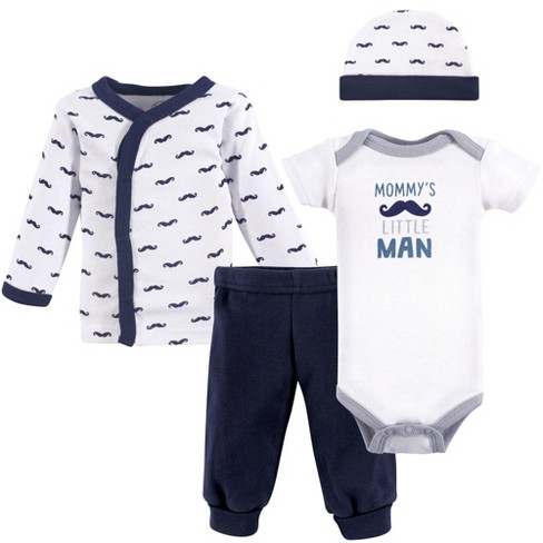 Luvable Friends Baby Boy Cotton Preemie Layette Set Mustache Preemie Target