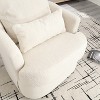 PAGED Comfy Round Swivel Accent Chair 360 Degree Swivel Barrel Chair Modern Arm Chair with Dual Pillow Support for Living Room - 3 of 4
