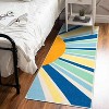 Colorful Machine Washable Area Rug, Non-Slip Indoor Carpet for Living Room, Bedroom, Modern Minimalist Front Door Mat with Sun Accent Design. - 2 of 4