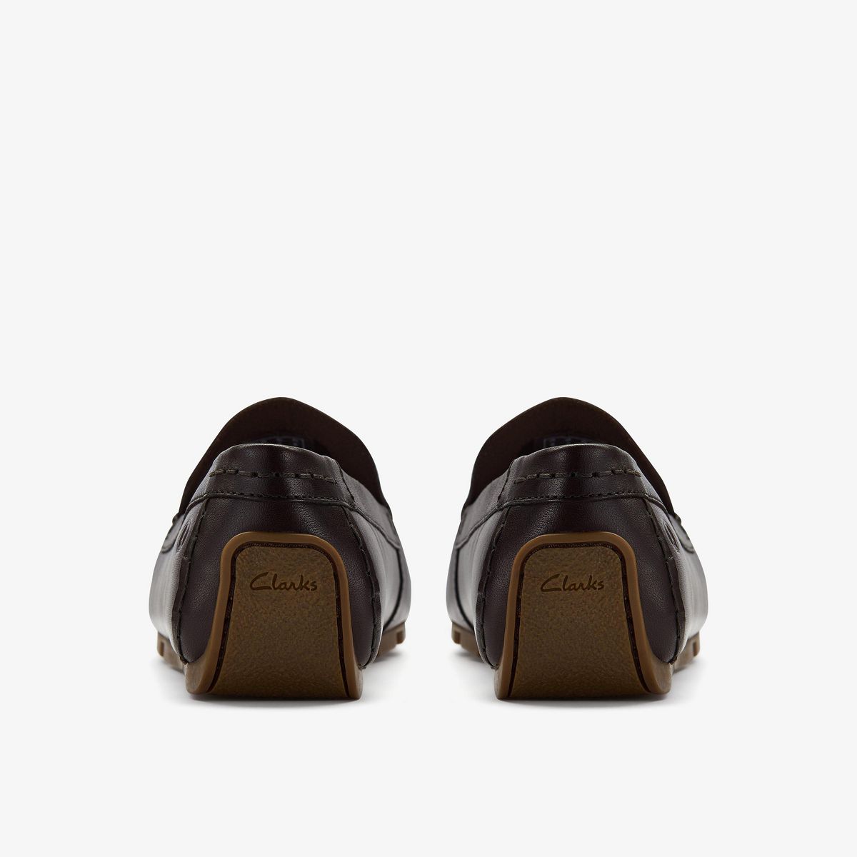 Clarks Mens Corsley Plain Dark Brown Leather Shoes - thumbnail 4