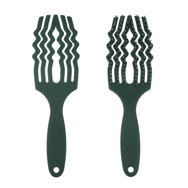Unique Bargains Tangle Hair Brush Paddle Detangler for All Hair Types Black, 3 of 7