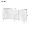 4-Door Sideboard Storage Cabinet with Raised Doors and Hidden Handle, Sideboard Buffet for Kitchen, Dining Room, Entryway-Maison Boucle - 3 of 4