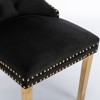 Racxily Velvet Dining Chairs Set of 2,  w/ Chrome Stainless Steel Plating Legs, Nailhead Trim, Button Tufted Parsons Dining Room Chair - 4 of 4