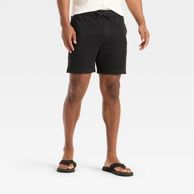 Men’s 7" Regular Fit Open Work Pull-On Shorts - Goodfellow & Co™ Black