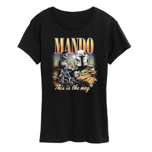Women's - Star Wars - The Mandalorian Mando Bootleg Short Sleeve Graphic T-Shirt - 1 of 4