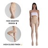 LECHERY Women's Lustrous Silky Shiny 40 Denier Semi-Opaque High-Waisted No Waistband Nylons Pantyhose Stockings (1 Pair) - 2 of 4