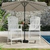 2Pcs Patio Tall Adirondack Chairs Bar Chairs, Outdoor Adirondack Barstools with Connecting Tray, Bar Stool Chair with High Back - 2 of 4