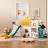 Safstar All in 1 Toddle Slide Playset Freestanding Kids Slide w/ Tunnel, Basketball Hoop - 3 of 4