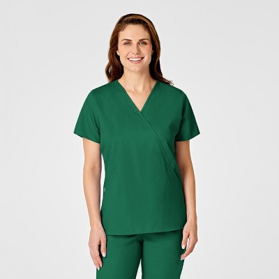 Wink WonderWORK Women's Mock Wrap Scrub Top