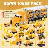 Skirfy 33 in 1 Diecast Construction Vehicle Set Play Vehicles with Sounds and Lights, Metal Alloy Car Carrier Truck, Birthday Gifts  Yellow - 4 of 4