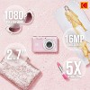 Kodak PixPro FZ55 Pink Camera Bundle with 128GB SD Card and Case (3 Items) - 3 of 4