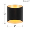 Possini Euro Design Everard 10" High Modern Outdoor Wall Light Fixture Mount Porch House Exterior Outside Set of 2 LED Bulb Weatherproof Matte Black - 4 of 4