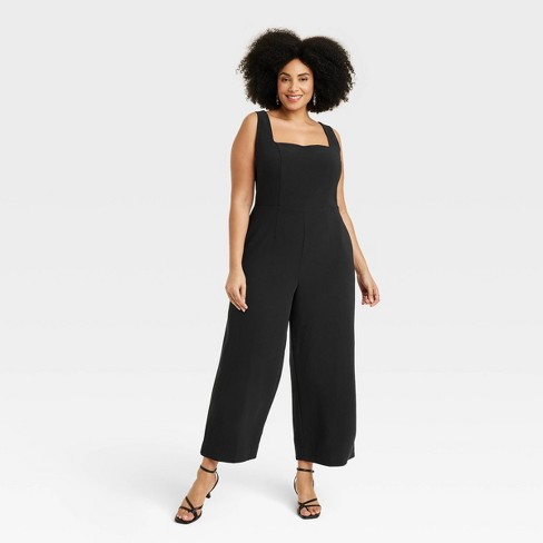 Women s Maxi Jumpsuit A New Day Black 4X