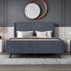Full Size Upholstered Platform Bed with Headboard - 2 of 4