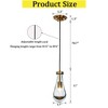 ALOADECOR Farmhouse Raindrop Glass Chandelier Rustic Teardrop Cluster Pendant Light for Kitchen Island (2-Pack) - 3 of 4