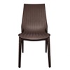 LeisureMod Kent 5-Piece Outdoor Dining Set with Plastic Square Table and 4 Stackable Chairs with Weave Design - 2 of 4