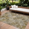 Taupe Beige And Gray Abstract Washable Indoor Outdoor Area Rug - 2 of 4