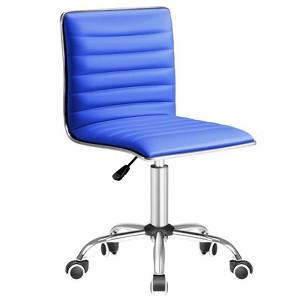 LACOO Faux Leather Mid Back Task Chair Swivel Office Desk Chair - 1 of 4