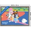 Trends International Bluey (2018) - Bluey and Friends See Saw Fun Framed Wall Poster Prints - 3 of 4