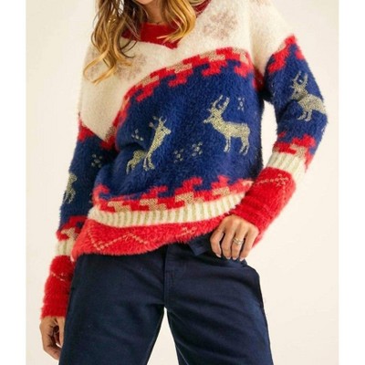 Women's Reindeer Snowflake Sweater - J.NNA
